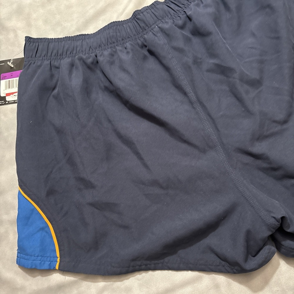 NWT VTG Nike Swim Trunks Shorts Mens XXL Navy Blue Y2K Lined 4" - Picture 11 of 11